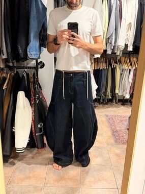 AELFRIC EDEN DRAWSTRING WAIST SUPER
BAGGY JEANS